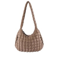 Image 7 of Quilted Puffy Nylon Hobo