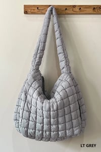 Image 10 of Quilted Puffy Nylon Hobo