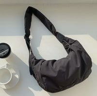 Image 2 of Natalie Nylon Hobo Black Khaki