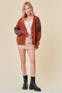 Image 2 of Tiger Printed Sweater Cardigan 