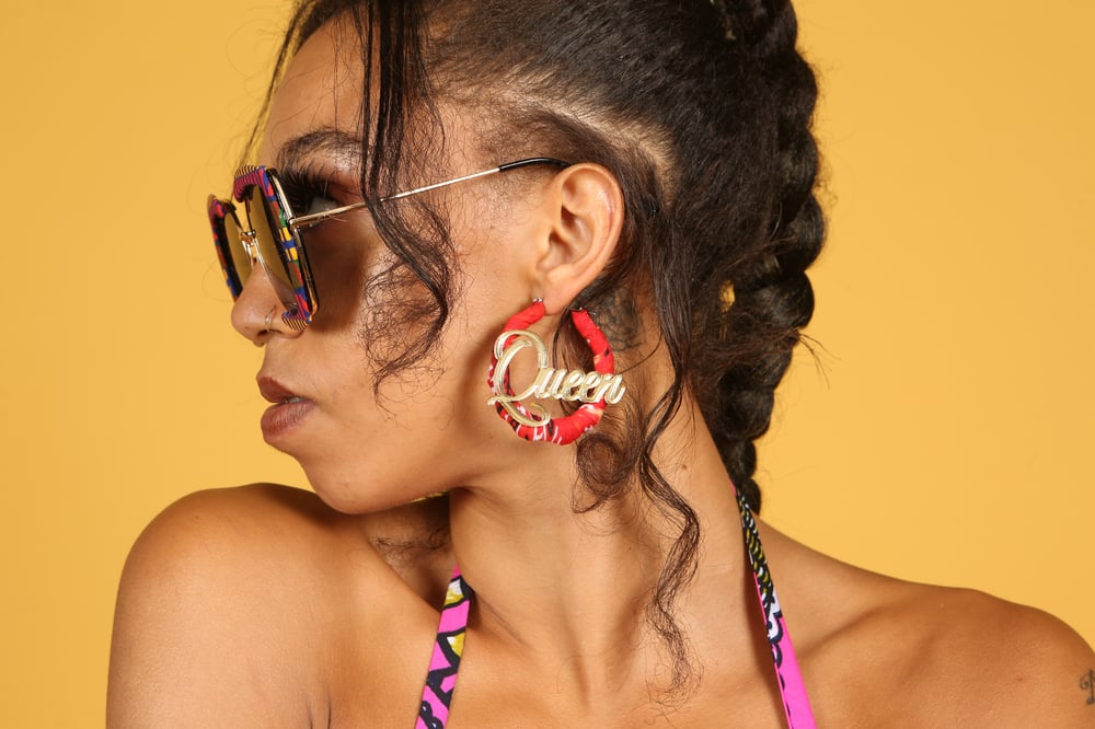 Image of Wrapped fabric Queen hoops