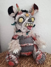 Image 4 of Custom Personalized horror bear plushie. Jointed, Personalized Minime  doll