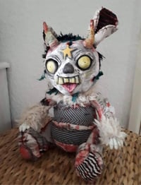 Image 6 of Custom Personalized horror bear plushie. Jointed, Personalized Minime  doll