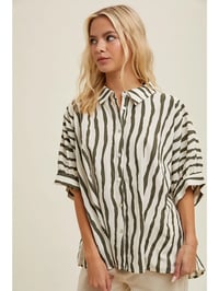 Image 3 of Striped oversized cassidy blouse