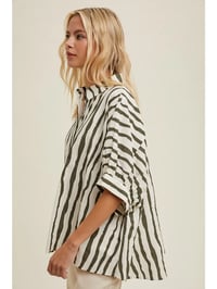 Image 4 of Striped oversized cassidy blouse