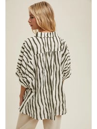 Image 5 of Striped oversized cassidy blouse