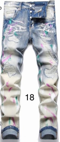 Image 6 of Men Purple Jeans (different color selections)
