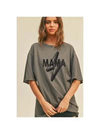 Mama Lightning Bolt Graphic Overfitted Tee