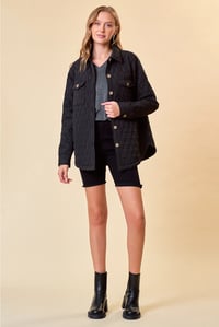 Image 1 of Quilted Shirt Jacket