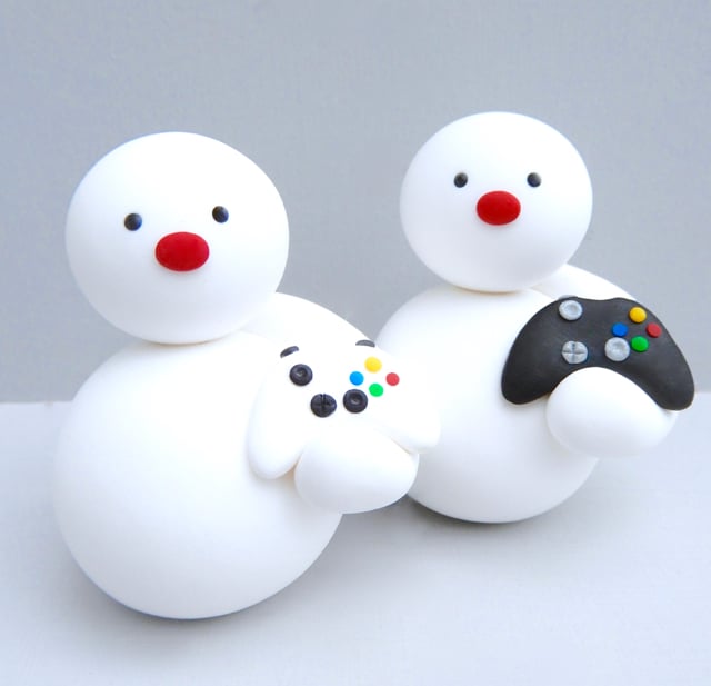 Image of 🎮New 2024 Standing Snowmen with Game Controllers🎮