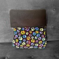 Image 2 of Snuggle Sack - Colorful Paws & Black