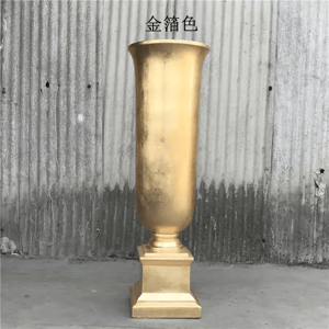 Image of Gold  flower planter  vase 100 cm tall