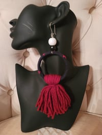 Image 5 of Hoop fringe earrings