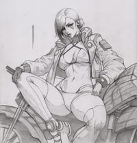 RIDER PENCIL ART SIGNED