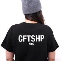 Image 3 of Left Chest & Back Logo CFTSHP by Moojicraft 100% Cotton Supima Tee
