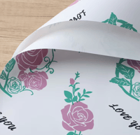 Print White Rose Floral Paper 