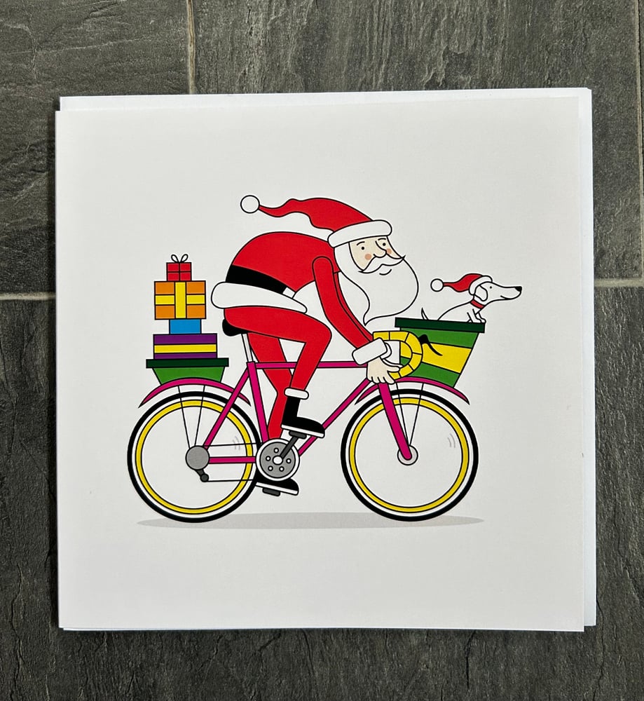 Image of Cycling Santa