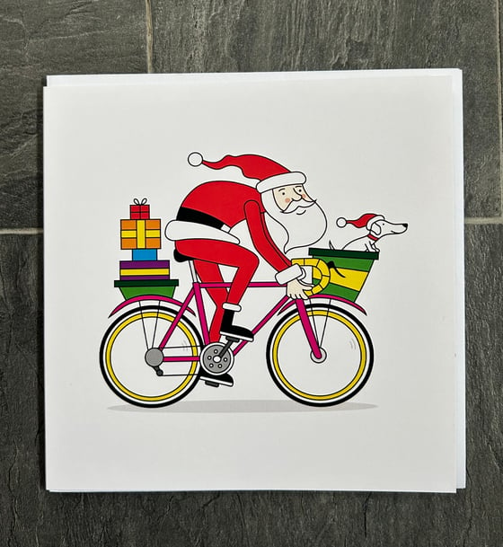 Image of Cycling Santa