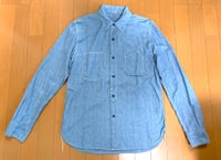 Image 1 of Spellbound jeans indigo dyed denim selvedge chambray shirt, size 2 (fits S/M)