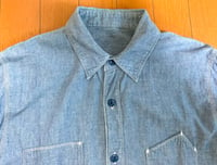 Image 2 of Spellbound jeans indigo dyed denim selvedge chambray shirt, size 2 (fits S/M)