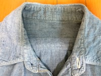 Image 3 of Spellbound jeans indigo dyed denim selvedge chambray shirt, size 2 (fits S/M)