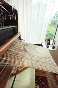 Image 5 of woven lambswool waffle scarf