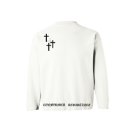Image 2 of Black / White Cropped Crewneck