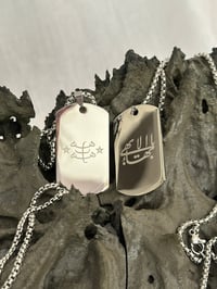 Image 2 of Endurance Baha'i Tag necklace - stainless steel