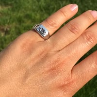 Image 3 of Mankind Sterling silver Bahá'í Ringstone signet ring