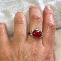 Image 5 of Constancy Carnelian Sterling silver Bahá'í Ringstone signet ring