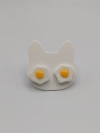 Image 6 of Cute Silly Fried Egg Stud Earrings