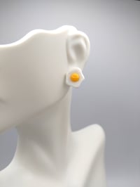 Image 7 of Cute Silly Fried Egg Stud Earrings