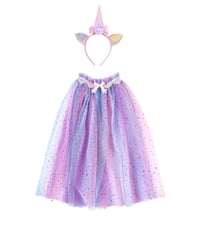 Image 1 of Rainbow Unicorn Cape & Headband