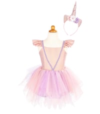 Image 1 of Pink Shimmer Unicorn Dress & Headband