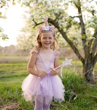 Image 3 of Pink Shimmer Unicorn Dress & Headband