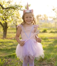 Image 4 of Pink Shimmer Unicorn Dress & Headband