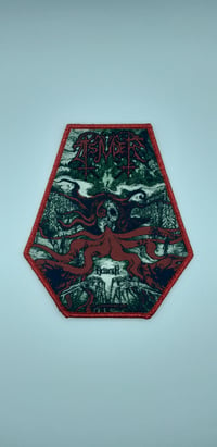 Official Tsjuder - Helvegr Coffin Red Glitter Border Patch