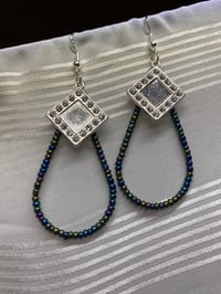 Bead & Diamond Earrings 