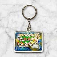 Image 2 of Blue Sushi Tray Keyring