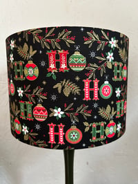 Image of Hoho Text & Christmas Floral Black Shade