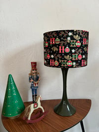 Image of Hoho Text & Christmas Floral Black Shade