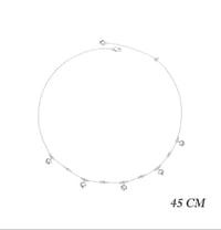 Image 2 of Heart Tassel Clavicle Necklace (real 925 Sterling Silver )