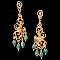 NUAGES BAROQUE Earring Big - Emeralds