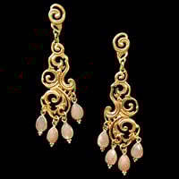 NUAGES BAROQUE Earring Big - Orange Moon Stone