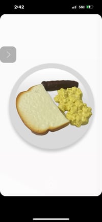 Image 4 of Sausage link, Scrambled Eggs and half Slice of bread
