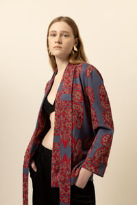 Image 1 of KIMONO MARYLIN SNAKE BLU