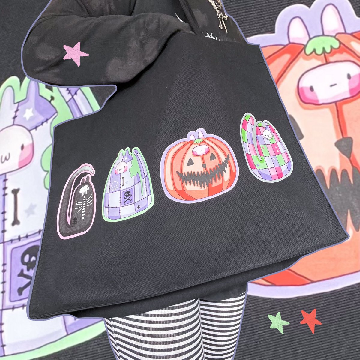 Image of Spooky Pals Tote Bag (made 2 order)