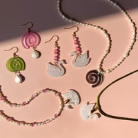 Image of swan sonnet necklace
