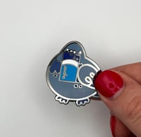 Image 1 of London Pigeon Enamel Pin with Oyster Card - 1.25 Inches