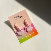 Image of swan sonnet earrings